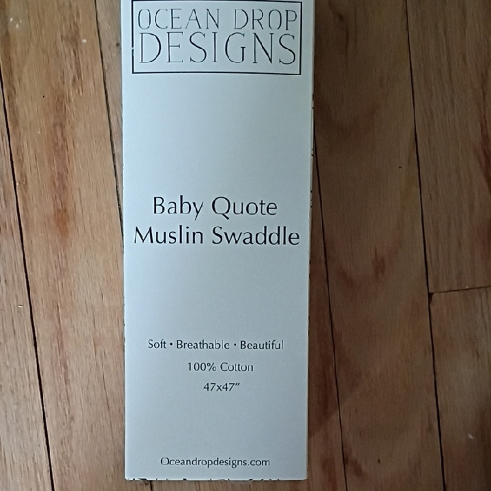 Baby Quote Muslin Swaddle - White